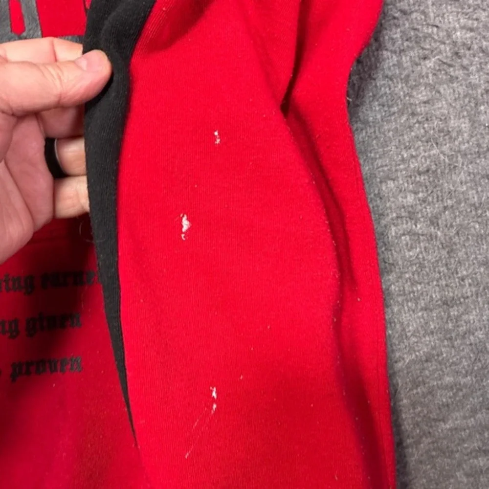 Vintage Rocawear Hoodie Men 2XL Red ROC BK 1999‎ Graphic Distressed Streetwear